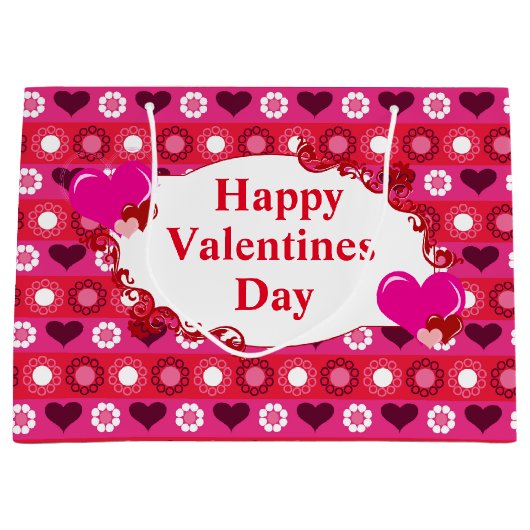 Grosser Valentinstag Große Geschenktüte (Vorderseite)