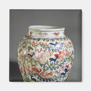 Großer Vase verziert mit fünf Farben Magnet