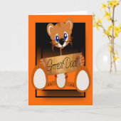 Grosser Vater Niedlicher Tigervatentag Karte (Gelbe Blume)