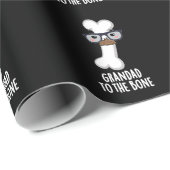 Großer Vater zur knochigen Großmutter Pun Dark BG Geschenkpapier (Rolleneckpunkt)