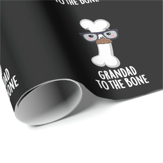 Großer Vater zur knochigen Großmutter Pun Dark BG Geschenkpapier (Rolleneckpunkt)