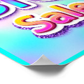 Großer Verkauf rosa Ende der Saison Werbemeer Poster (Ecke)