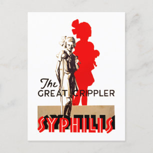 Großer Verkrüppeler ~ Syphilis Postkarte