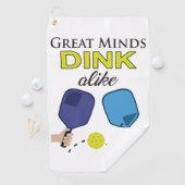 Großer VerstandDink gleich Pickleball Microfiber Golfhandtuch (Insitu)
