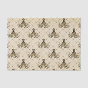 Großer Vintage-Oktopus Seidenpapier