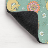 Großer Vogel | Good Vibes Blumenmuster Mousepad (Ecke)