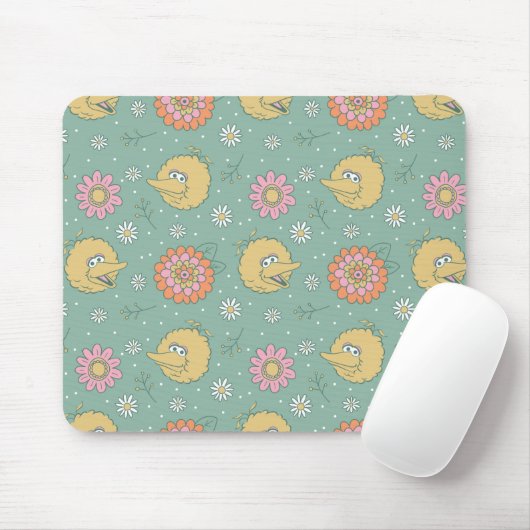 Großer Vogel | Good Vibes Blumenmuster Mousepad (Mit Mouse)