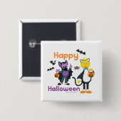 Großer Vogel und Graf | Frohes Halloween Button (Vorne & Hinten)