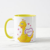 Großer Vogel Valentinstag Tasse (Links)