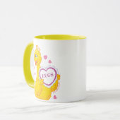 Großer Vogel Valentinstag Tasse (Vorderseite Links)