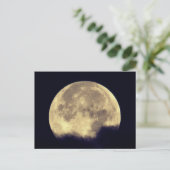 Großer Vollmond in den Wolken Postkarte (Stehend Vorderseite)