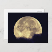 Großer Vollmond in den Wolken Postkarte (Vorne/Hinten)