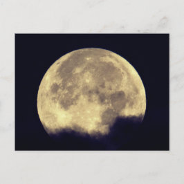 Großer Vollmond in den Wolken Postkarte