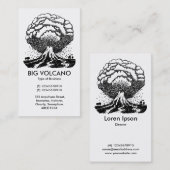 Grosser Vulkan - weiß Visitenkarte (Vorne/Hinten)