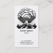 Grosser Vulkan - weiß Visitenkarte (Rückseite)