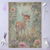 Grosser Wald Florals Rentier Dekoupage Seidenpapier (Basteln)