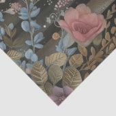 Grosser Wald Florals und Raccoon Decoupage Seidenpapier (Ausschnitt)