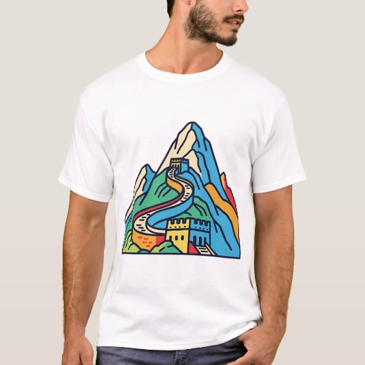 GROSSER WALL DER CHINA T-Shirt (Vorderseite)