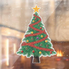 Großer Weihnachtsbaum-Fensteraufkleber Fensteraufkleber