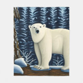 Großer weißer Bär im Norden Fleecedecke (Vorderseite)