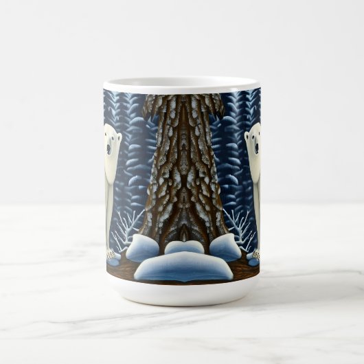 Großer weißer Bär im Norden Kaffeetasse (Mittel)