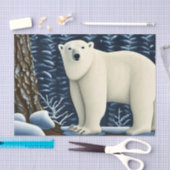 Großer weißer Bär im Norden Seidenpapier (Handwerk)