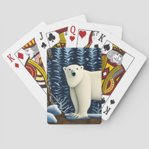 Großer weißer Bär im Norden Spielkarten
