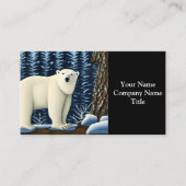 Großer weißer Bär im Norden Visitenkarte (Vorderseite)
