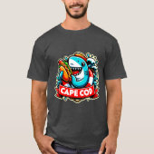 Großer weißer Cape Cod 3 T-Shirt (Vorderseite)