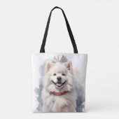 GROSSER WEISSER FLÜFFE SAMOYED HUND TASCHE (Rückseite)