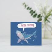 Großer Weißer Hai fühlt sich großartig an Postkarte (Stehend Vorderseite)