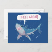 Großer Weißer Hai fühlt sich großartig an Postkarte (Vorne/Hinten)