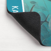 Großer Weißer Hai mit Fisch unter Wasser, angepass Mousepad (Ecke)