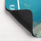 Großer Weißer Hai mit Fischmeer Mousepad (Ecke)