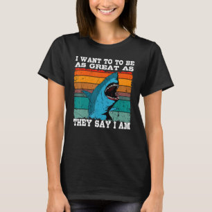 Großer Weißer Hai Retro Vintage größter Raubfisch T-Shirt