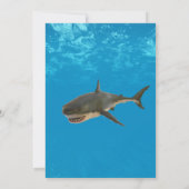 Großer Weißer Hai Sie sind eingeladen Kind's Gebur Einladung (Rückseite)