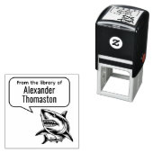 Großer Weißer Hai-Talk Blubble Library Name Permastempel (Beispiel)