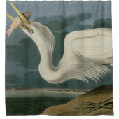 Großer Weißer Heron aus Audubons Vögeln Amerikas Duschvorhang (Vorderseite)