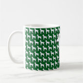 Großer Weißer Hund Grün Kaffeetasse (Links)