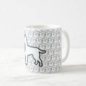 Großer Weißer Hund Weiß Kaffeetasse (VorderseiteRechts)