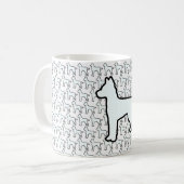 Großer Weißer Hund Weiß Kaffeetasse (Vorderseite Links)