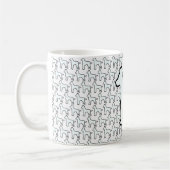 Großer Weißer Hund Weiß Kaffeetasse (Links)