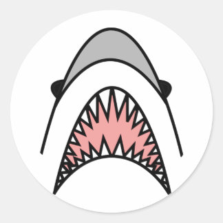 großer weißer Hype. Runder Aufkleber