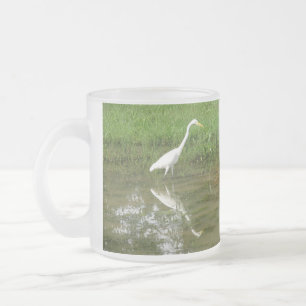 Großer weißer Reiher Mattglastasse