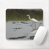 Großer weißer Reiher Mousepad (Mit Mouse)