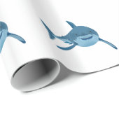 GROSSER WEISSER SHARK GESCHENKPAPIER (Rolleneckpunkt)