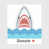 Großer Weißhai-Angriff Aufkleber (Blatt)