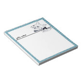 Großer Weißhai-Kämpfer lustiger Cartoon Notizblock (angewinkelt)