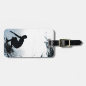 Großer Wellen-Surfer Gepäckanhänger (Vorderseite horizontal)