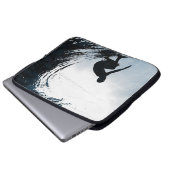 Großer Wellen-Surfer Laptopschutzhülle (Vorne Knopf)